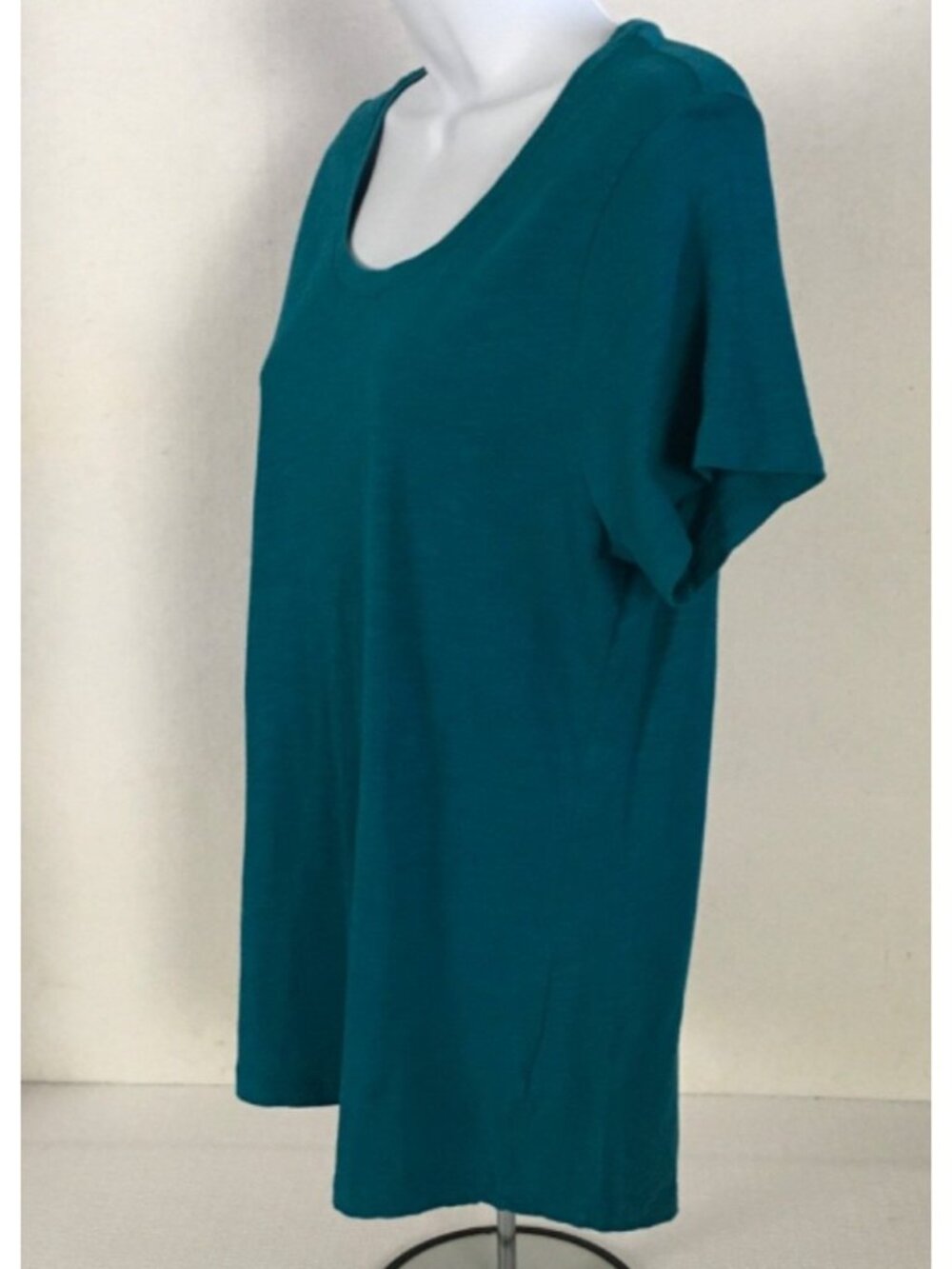 Eddie Bauer T shirt Women Size M Blue Scoop Neckline Short Sleeves Cotton Modal - Picture 5 of 13